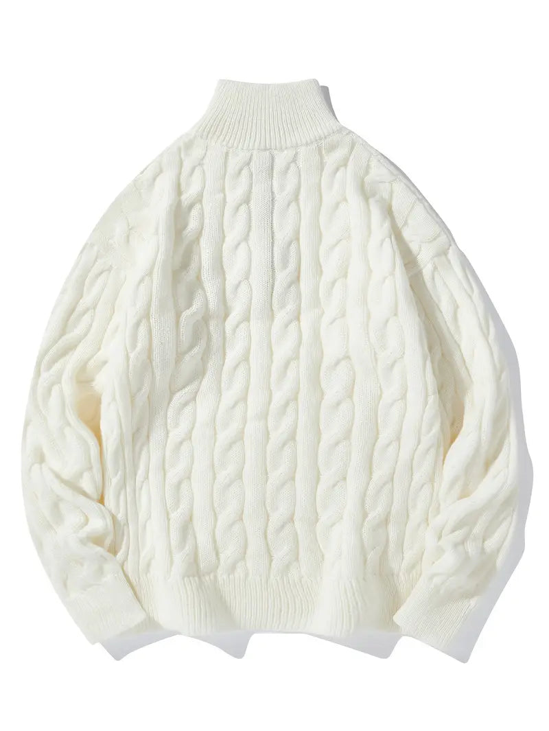 Zip-Up Kragenpullover