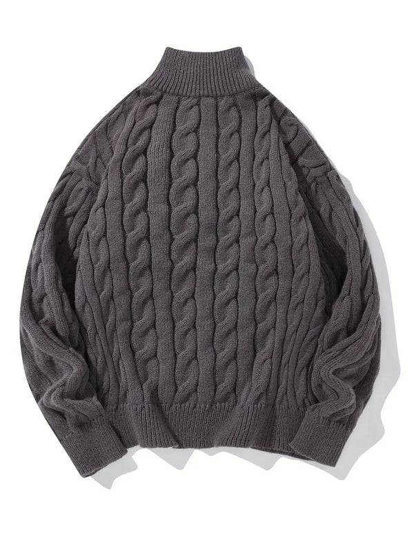 Zip-Up Kragenpullover