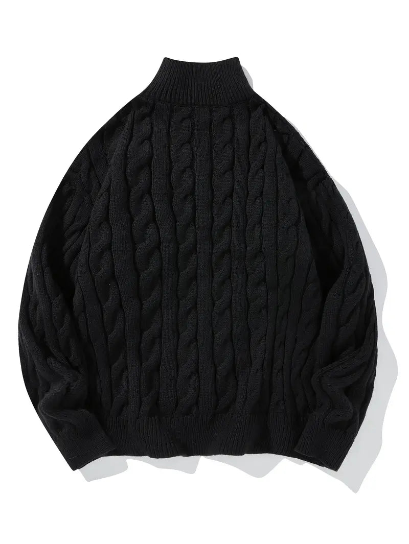 Zip-Up Kragenpullover